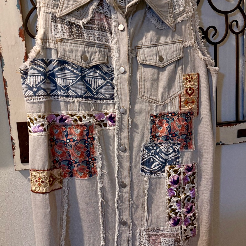 POL Multicolor Patchwork Sleeveless Tunic